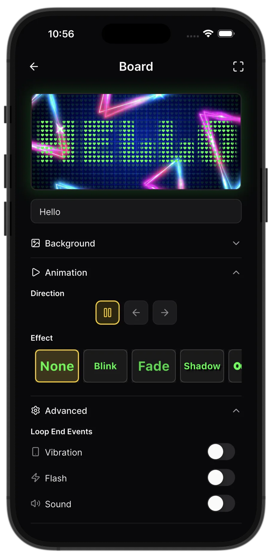 LED Banner Animation & Effects Editor